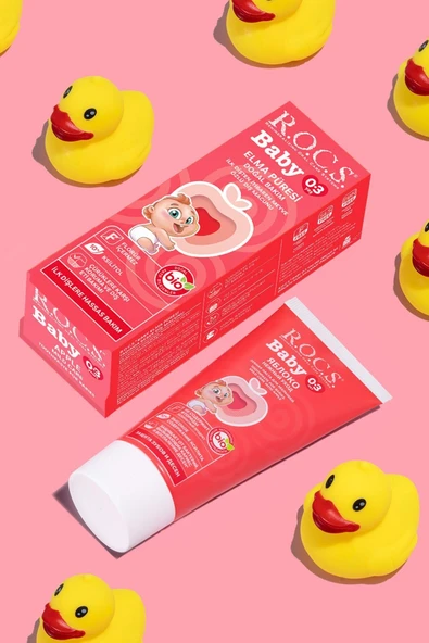 R.O.C.S. Elma Püresi Tadında 0-3 Yaş Florürsüz Bebek Diş Macunu 35 ml - 5