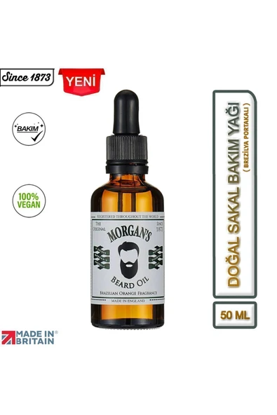 MORGAN'S POMADE Morgan's Beard Oil - Brezilya Portakal Özlü Sakal Yağı 50ml - Resim 5