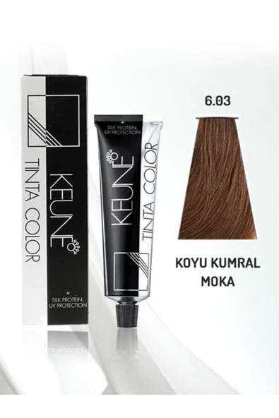 KEUNE Tinta Color Saç Boyası 60 ml No - 6.03 Koyu Kumral Moka - Resim 2