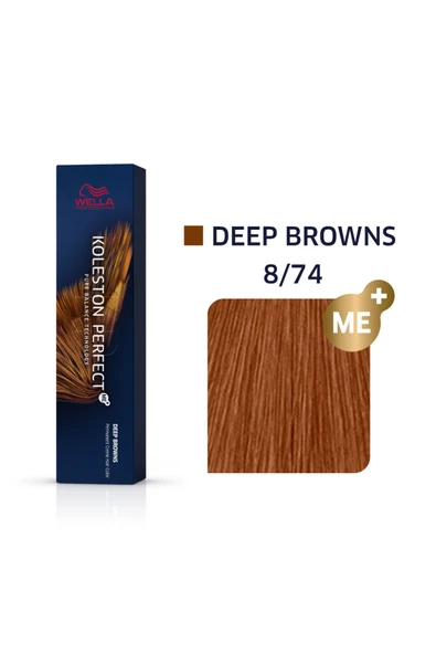 WELLA Koleston Perfect Me 8/74 Deep Browns Kalıcı Saç Boyası 60 ml ürün görseli 1