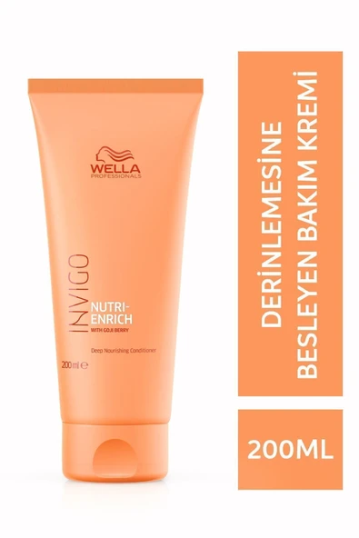 WELLA PROFESSIONALS Invigo Nutri-enrich Derin Besleyici Bakım Kremi 200 ml ürün görseli 1