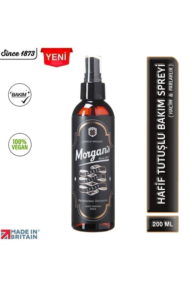 MORGAN'S POMADE Morgan's Barber Styling Spray - Hafif Ve Doğal Tutuşlu Sprey 200 ml - Resim 3