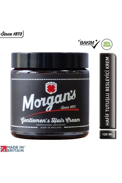 MORGAN'S POMADE Morgan's Gentelman's Hair Cream - Nemlendirici Doğal Tutuşlu Şekillendirici Krem 120 ml - 3