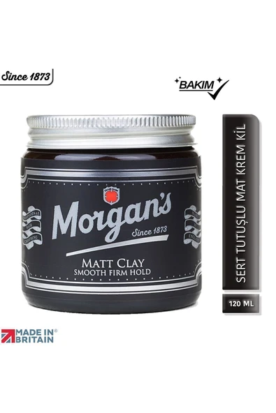 MORGAN'S POMADE Morgan's Matt Clay Smooth Firm Hold - Güçlü Tutuş Sağlayan Şekillendirici Kil 120 ml - Resim 4
