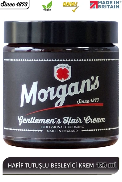 MORGAN'S POMADE Morgan's Gentelman's Hair Cream - Nemlendirici Doğal Tutuşlu Şekillendirici Krem 120 ml