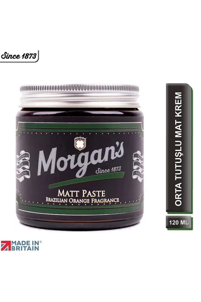 MORGAN'S POMADE Morgan's Matt Paste Brazilian Orange - Mat Görünümlü Orta Tutuşlu Saç Şekillendirme Kremi 120 ml - Resim 2