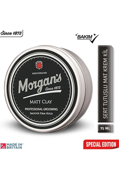 MORGAN'S POMADE Morgan's Matt Clay Smooth Firm Hold - Güçlü Tutuş Sağlayan Şekillendirici Kil 75 ml - Resim 4