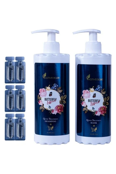 NATIVE BASE Quick Treatment Şok Keratin Bakım Set Butterfly Effect ürün görseli 1