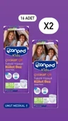 Canped Kids Çoçuklar Için Külot Bez Tekstil Yüzeyli Yaş:8-15 (27-57kg) 16 Adet (2pk8) ürün görseli