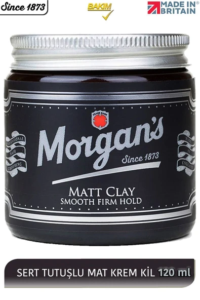 MORGAN'S POMADE Morgan's Matt Clay Smooth Firm Hold - Güçlü Tutuş Sağlayan Şekillendirici Kil 120 ml ürün görseli