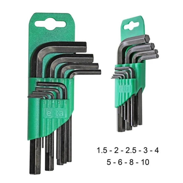 ELTA ALLEN ANAHTAR TAKIMI ALTI KÖŞE 9 PARÇA ürün görseli 1