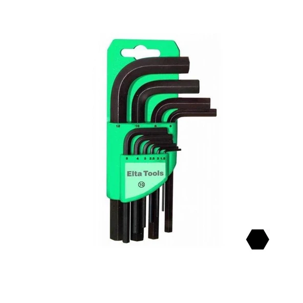 ELTA ALLEN ANAHTAR TAKIMI ALTI KÖŞE 10 PARÇA ürün görseli 1