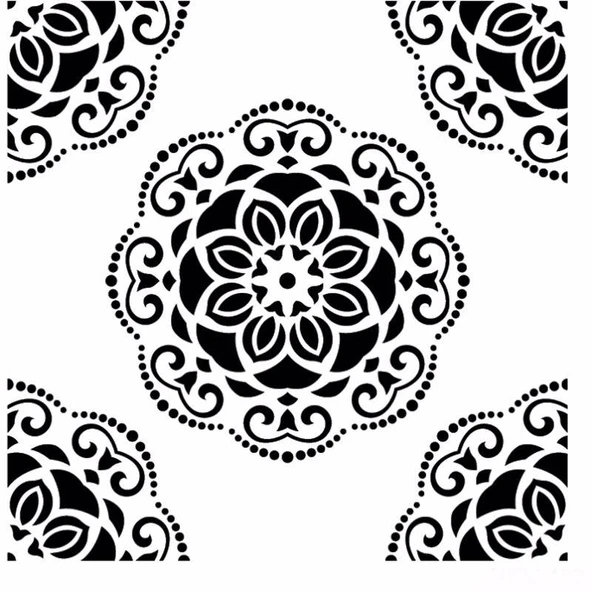HOME DECOR MİNİ STENCIL HDM-182 25X25