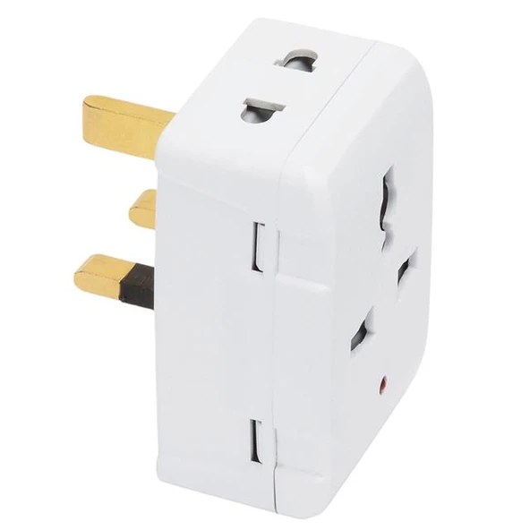 DE-PA 11118-UK İngiliz - Amerikan Golyat Seyahat Prizi Fiş 3 Girişli Topraklı (Işıklı) ürün görseli