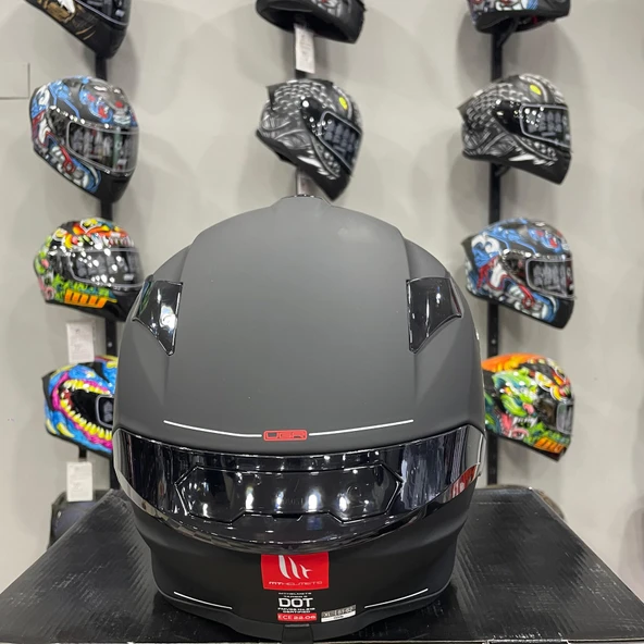 MT Helmets Targo S Solid A1 Mat Kask - Resim 5