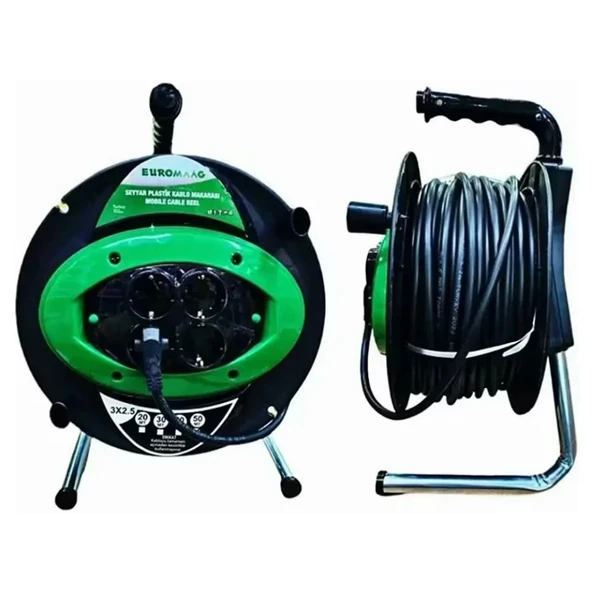 EUROMAAG MAKARALI SEYYAR KABLO 3X1,5 30 MT ürün görseli 1
