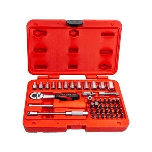 İZELTAŞ 1/4" ALTI KÖŞE LOKMA ANAHTAR VE BİTS SET 45 PARÇA ürün görseli 1