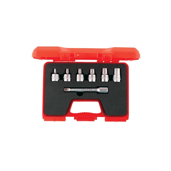 İZELTAŞ 1/2'' STAR (TORX) LOKMA ANAHTAR TAKIMI 7 PARÇA ürün görseli 1
