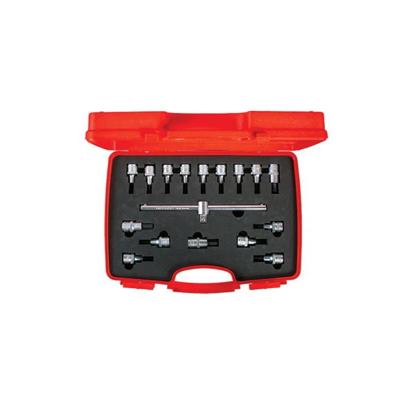 İZELTAŞ 1/2" LOKMALI ALLEN UÇ VE STAR (TORK) UÇ TAKIMI 17 PARÇA