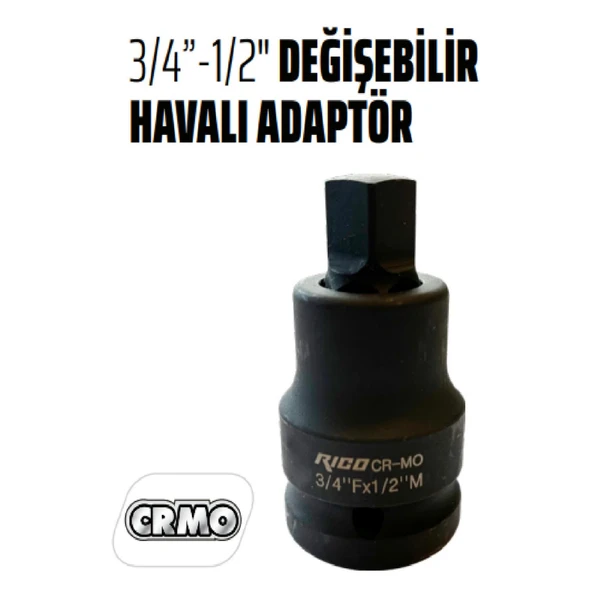3/4"X 1/2" ALTIKÖŞE DEĞİŞKEN UÇLU ADAPTÖR ürün görseli 1