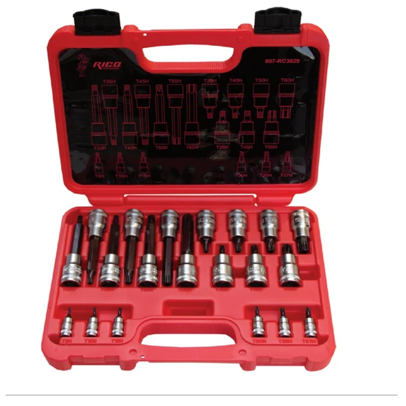 Ri̇co 20 Parça 1/4” & 1/2” Lokmalı Torx Bits Uç Seti Deli̇kli̇ ürün görseli 1