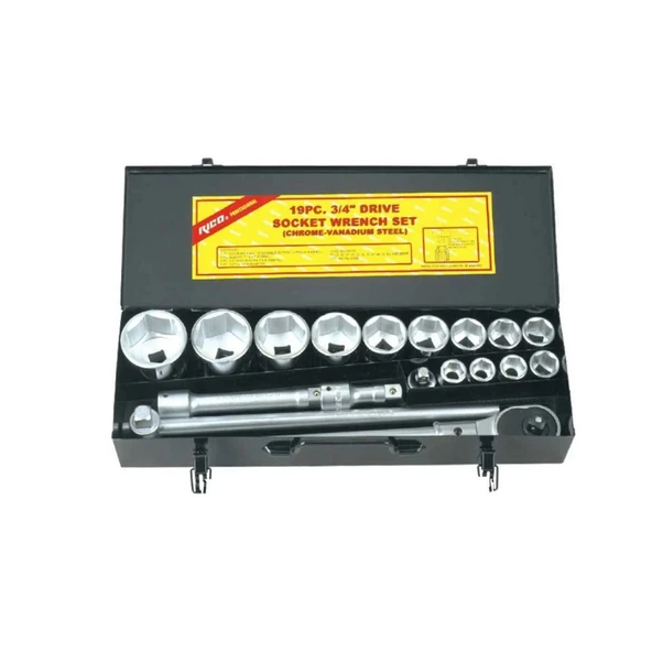 Ri̇co 19 Parça 3/4” 6 Köşe Ağır Lokma Seti ürün görseli 1