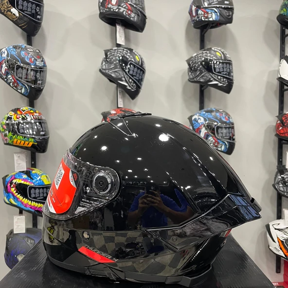 MT Helmets Thunder 4 Sv Solid A1 Parlak Siyah Motosiklet Kaskı - 4