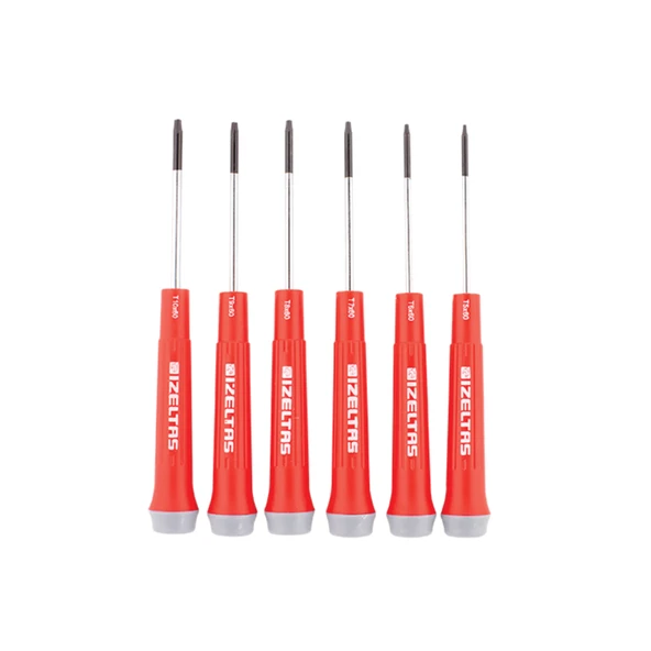 İZELTAŞ ELEKTRONİKÇİ TİP KLEMENS TORX UÇLU TORNAVİDA TAKIMI 6 PARÇA ürün görseli 1