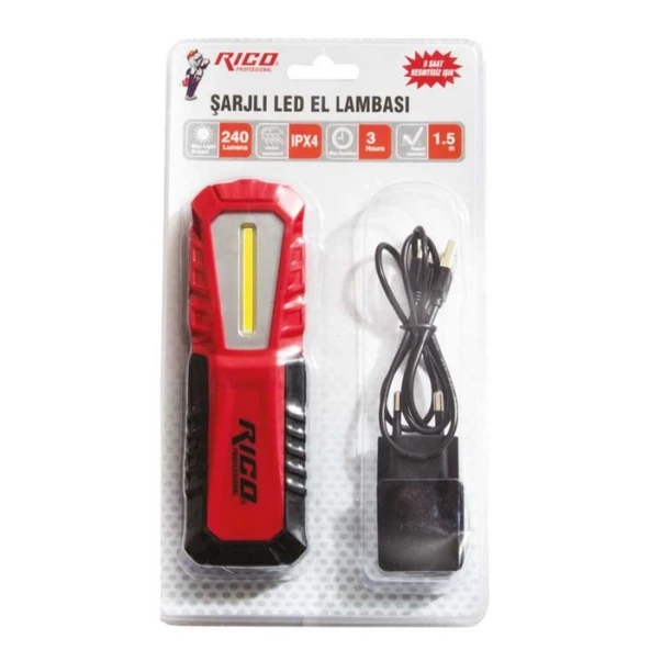 Ri̇co Şarjli El Lambasi Ledli̇ 240lm