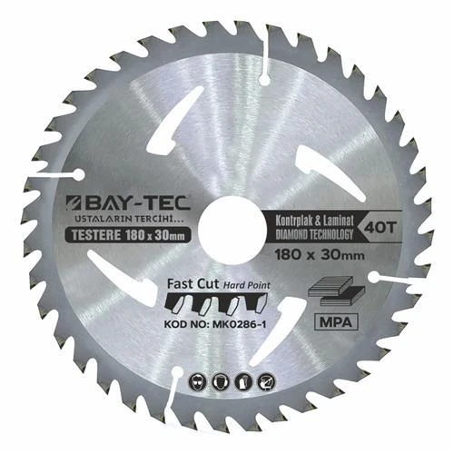 BAYTEC SUNTA ELMAS TESTERE 180*22 MM 30 DİŞ MK0286 - 1