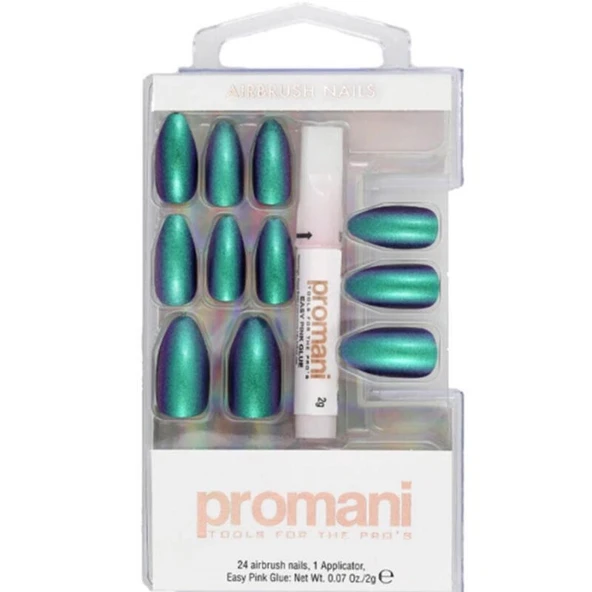 Promani Takma Tırnak Kiti Neon Petrol PR-5657 - 1