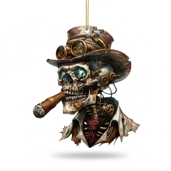 İç aksesuar kahverengi iskelet baskılı Oto İç aksesuar ürün görseli 1