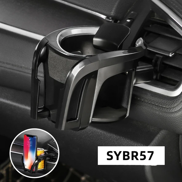 Bardak ve telefon tutacağı gri / SYBR57