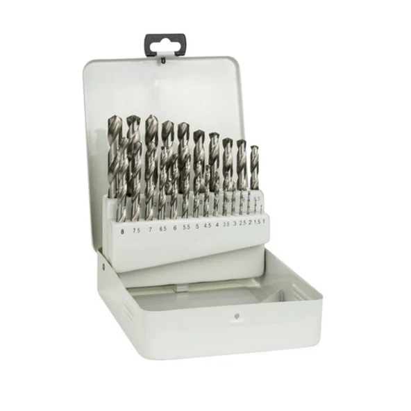 1mm-10mm 19-ADET SET-HSS MATKAP UCU (Fully Ground - Beyaz) ürün görseli 1