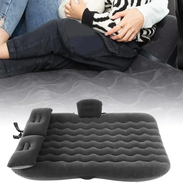 oto araç içi seyahat yatağı siyah renk / SYES35 - Resim 5