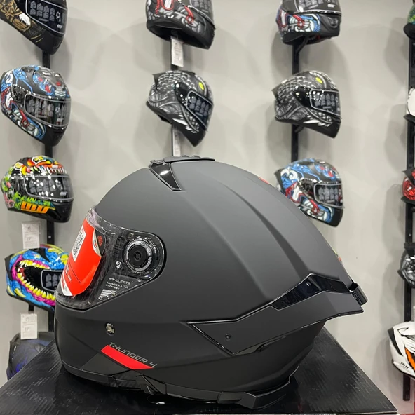 MT Helmets Thunder 4 Sv Solid A1 Mat Siyah Motosiklet Kaskı - 4