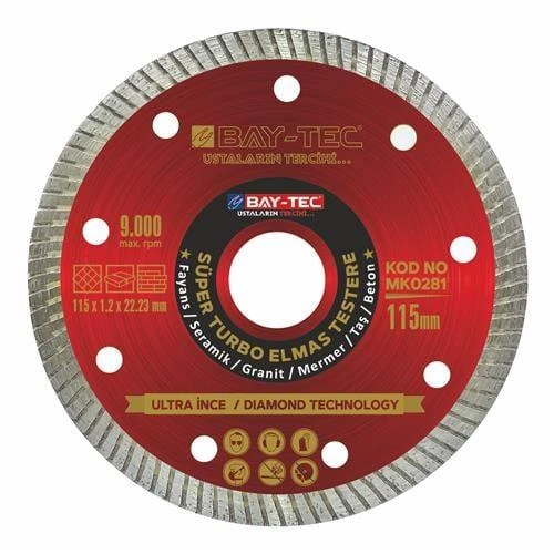 BAYTEC SÜPER TURBO ELMAS TESTERE 115 MM  MK0281 ürün görseli 1
