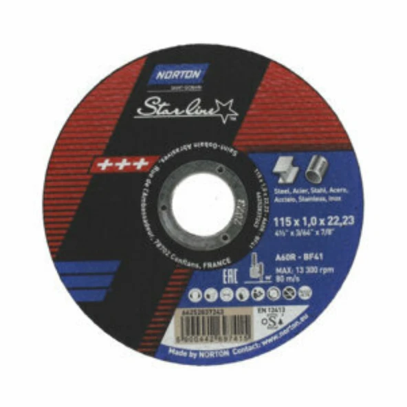 NORTON STARLİNE 180X3,0 METAL KESİCİ TAŞ T41(50 ADET) ürün görseli 1