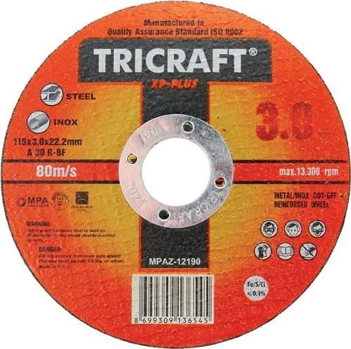 TRICRAFT 3307 115*3.0 *22 MM METAL KESİCİ TAŞ ürün görseli 1