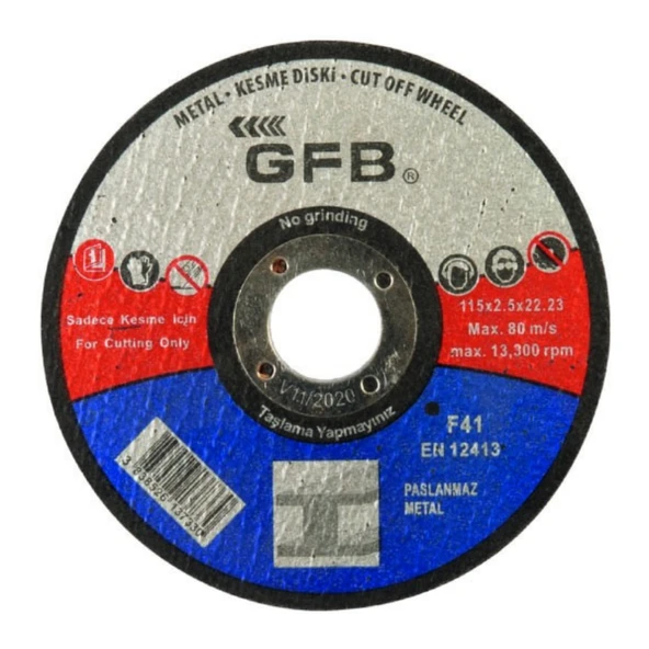 GFB METAL KESME TAŞI 115x25(25 Adet) ürün görseli 1