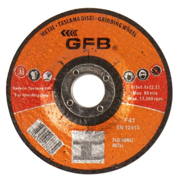 GFB METAL TAŞLAMA TAŞI 115x60 (10 Adet) ürün görseli 1