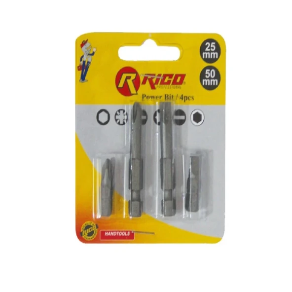 Ri̇co 4 Adet Bits Uç Seti 25mm ürün görseli 1