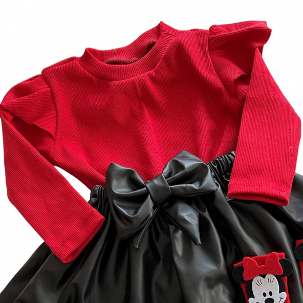 Deri Etek Badi, Mikili Diz altı Çorap takımı - 3