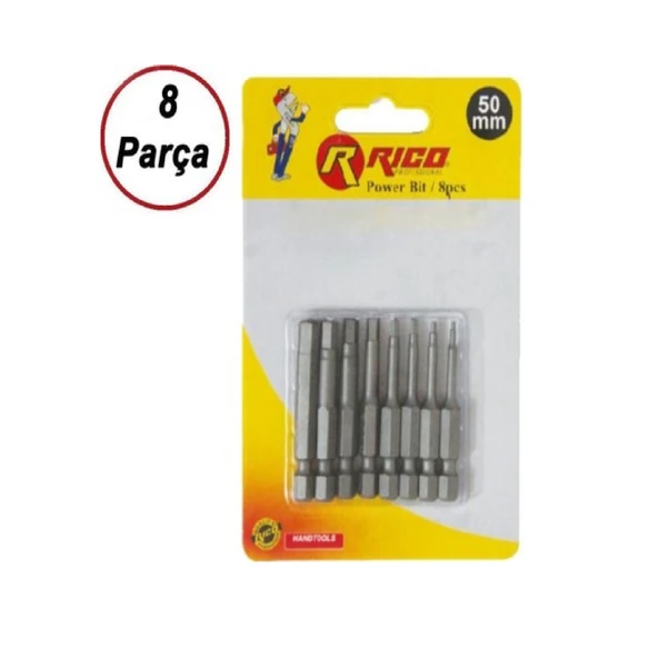 Ri̇co 8 Adet 50mm Bits Uç Seti ürün görseli 1