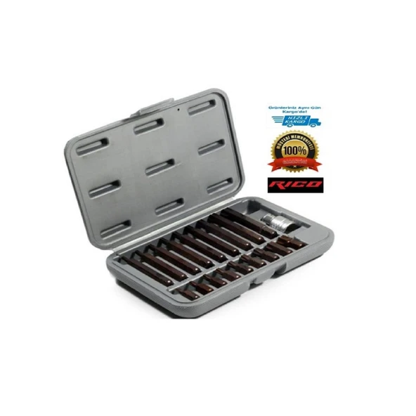 Ri̇co 19 Adet Kaplamali Deli̇kli̇ Torx Bi̇ts Set ürün görseli 1