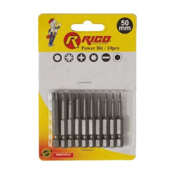 Ri̇co 10 Adet 50mm Bits Uç Seti ürün görseli 1