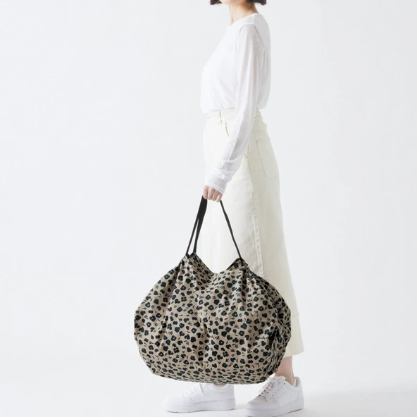 Shupatto Compact Bag - L - Paw Marks - 5