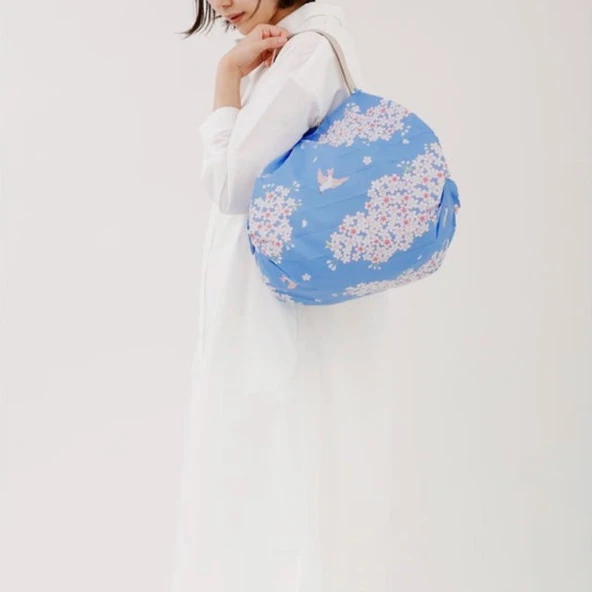 Shupatto Compact Bag - M - Hana ni Tori - 3