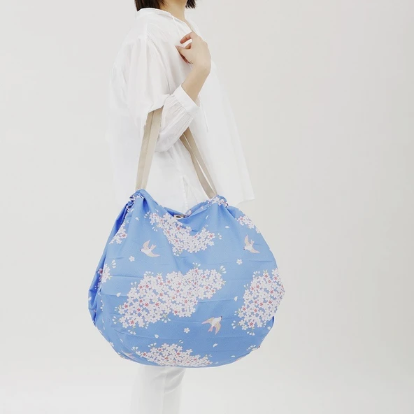 Shupatto Compact Bag - L - Hana ni Tori - 2
