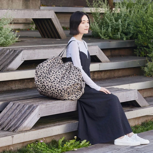 Shupatto Compact Bag - L - Paw Marks - 6